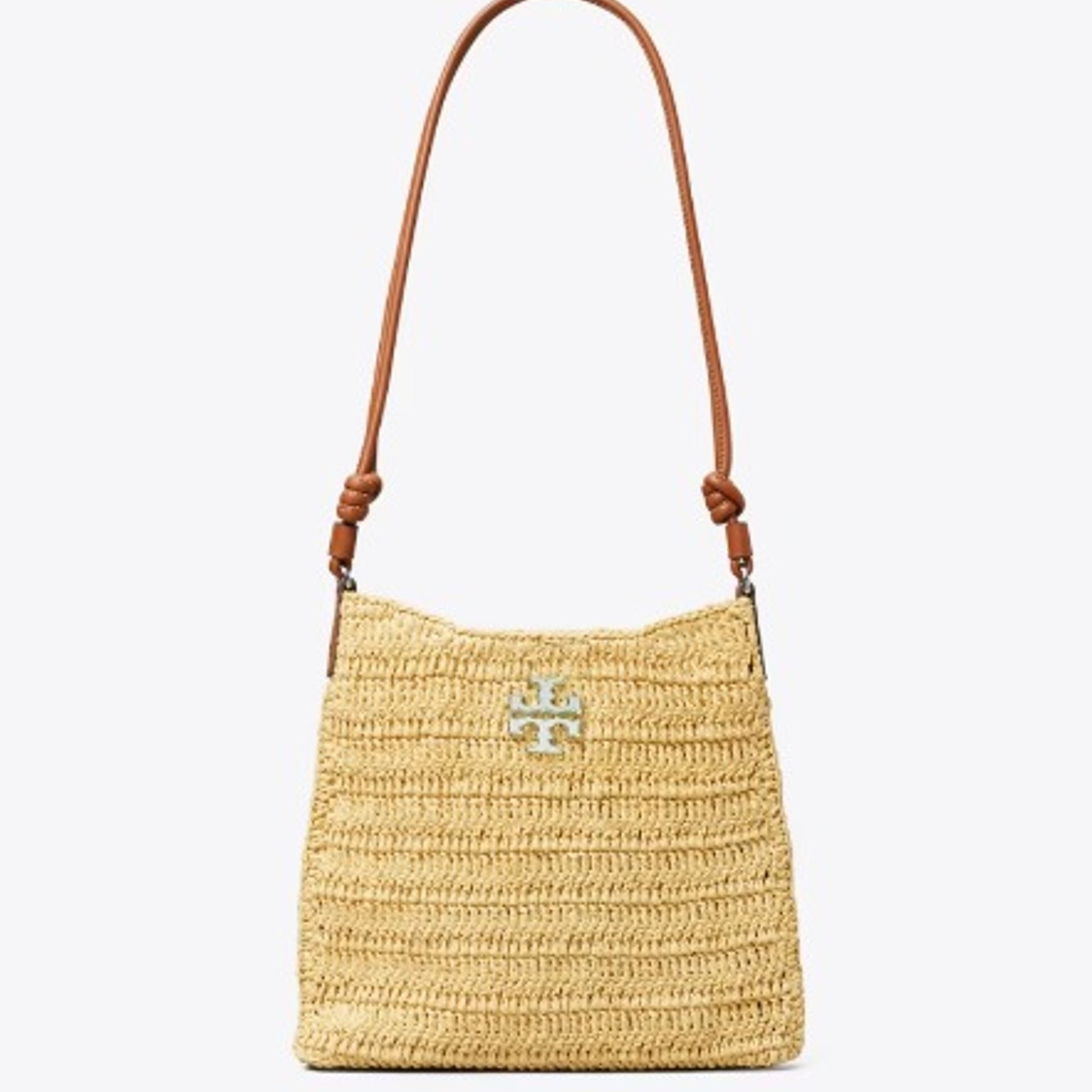 Tory Burch Key Item Raffia Lucite N/S Chain Tote 180488 Raffia / Mint Cream $475